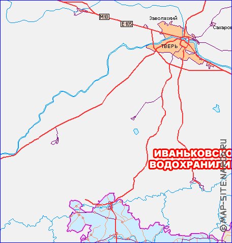 carte de des routes Oblast de Moscou