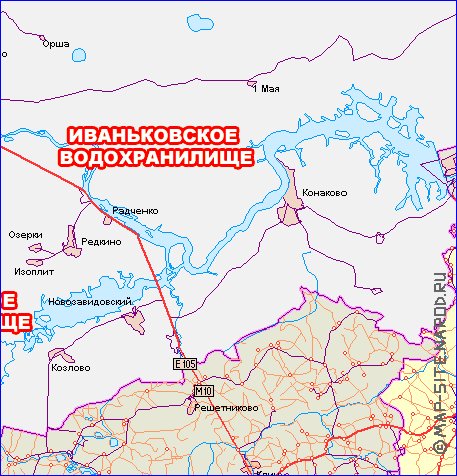 carte de des routes Oblast de Moscou