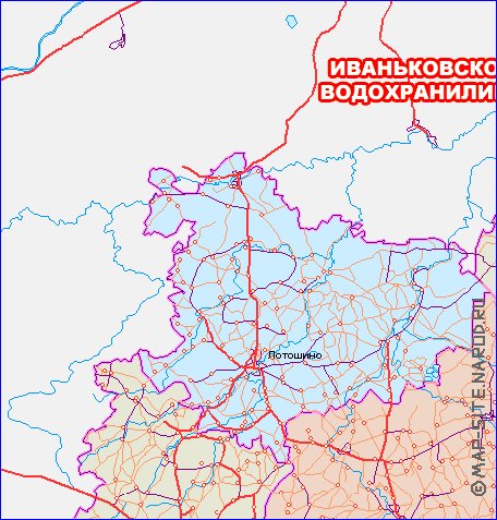 carte de des routes Oblast de Moscou