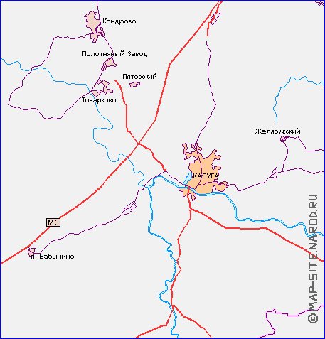 carte de des routes Oblast de Moscou