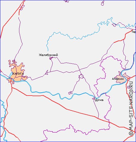 carte de des routes Oblast de Moscou