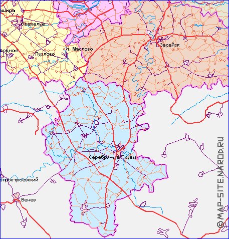 carte de des routes Oblast de Moscou