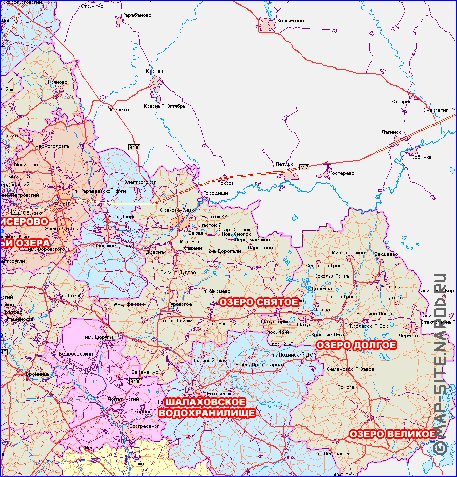 carte de des routes Oblast de Moscou