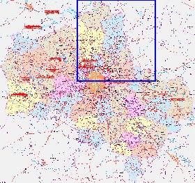 carte de des routes Oblast de Moscou