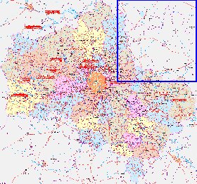 mapa de de estradas Oblast de Moscou