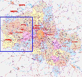 mapa de de estradas Oblast de Moscou