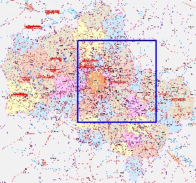 mapa de de estradas Oblast de Moscou