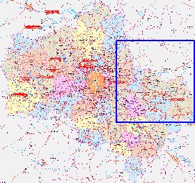 carte de des routes Oblast de Moscou