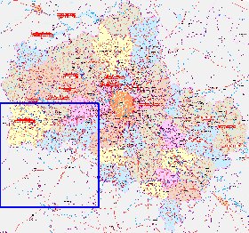 mapa de de estradas Oblast de Moscou