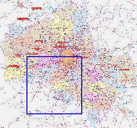 mapa de de estradas Oblast de Moscou