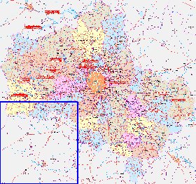 carte de des routes Oblast de Moscou