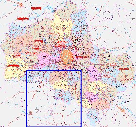 mapa de de estradas Oblast de Moscou