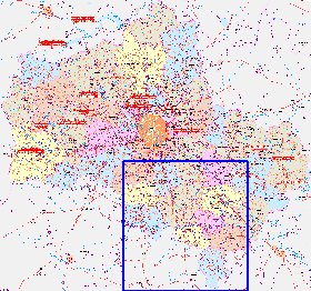 mapa de de estradas Oblast de Moscou