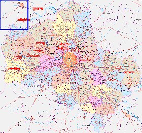 carte de des routes Oblast de Moscou