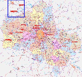 carte de des routes Oblast de Moscou