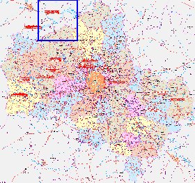 carte de des routes Oblast de Moscou