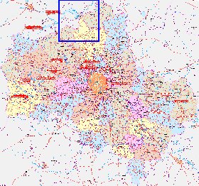 mapa de de estradas Oblast de Moscou