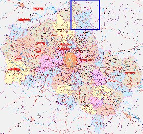 mapa de de estradas Oblast de Moscou