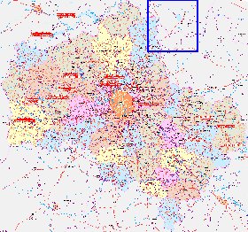 carte de des routes Oblast de Moscou