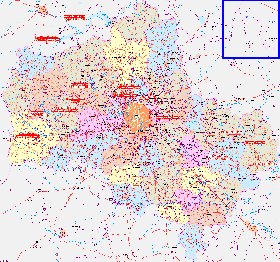 carte de des routes Oblast de Moscou