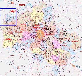 carte de des routes Oblast de Moscou