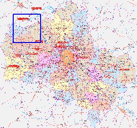 mapa de de estradas Oblast de Moscou