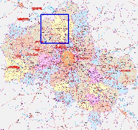 mapa de de estradas Oblast de Moscou