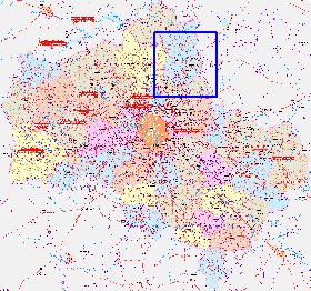 carte de des routes Oblast de Moscou