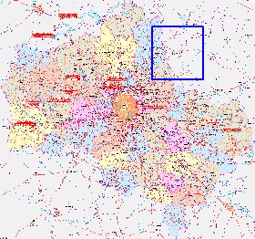 mapa de de estradas Oblast de Moscou