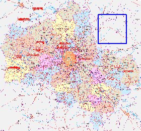 mapa de de estradas Oblast de Moscou