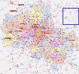 mapa de de estradas Oblast de Moscou