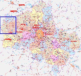 carte de des routes Oblast de Moscou