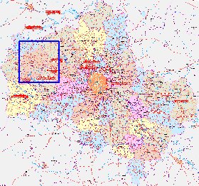 carte de des routes Oblast de Moscou