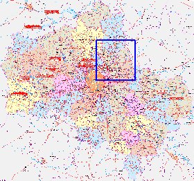 mapa de de estradas Oblast de Moscou