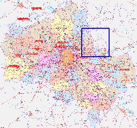 mapa de de estradas Oblast de Moscou