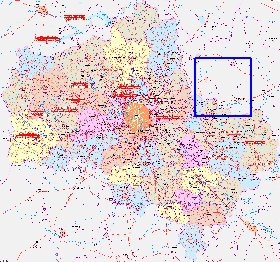 mapa de de estradas Oblast de Moscou