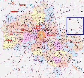 mapa de de estradas Oblast de Moscou