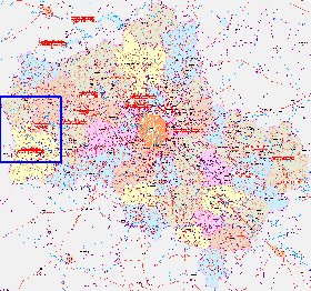 carte de des routes Oblast de Moscou