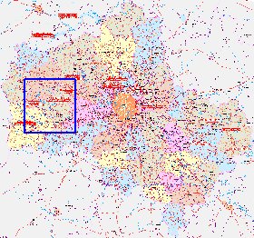 mapa de de estradas Oblast de Moscou