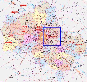 mapa de de estradas Oblast de Moscou