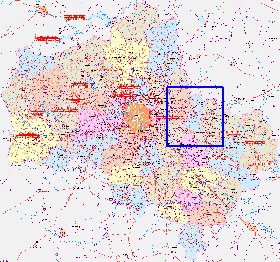 mapa de de estradas Oblast de Moscou