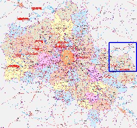 mapa de de estradas Oblast de Moscou