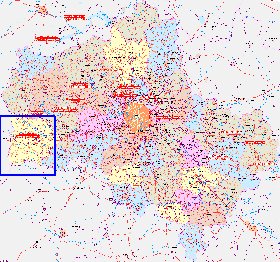 mapa de de estradas Oblast de Moscou