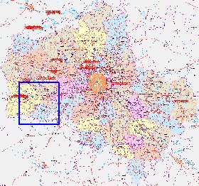 carte de des routes Oblast de Moscou