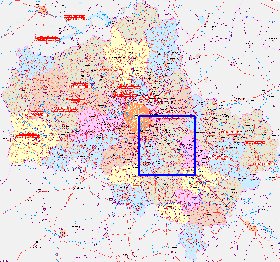 mapa de de estradas Oblast de Moscou