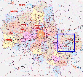 mapa de de estradas Oblast de Moscou