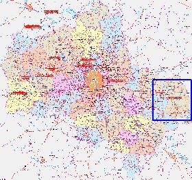 mapa de de estradas Oblast de Moscou