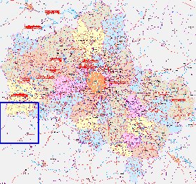 carte de des routes Oblast de Moscou