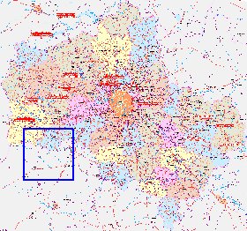 carte de des routes Oblast de Moscou