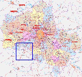 carte de des routes Oblast de Moscou